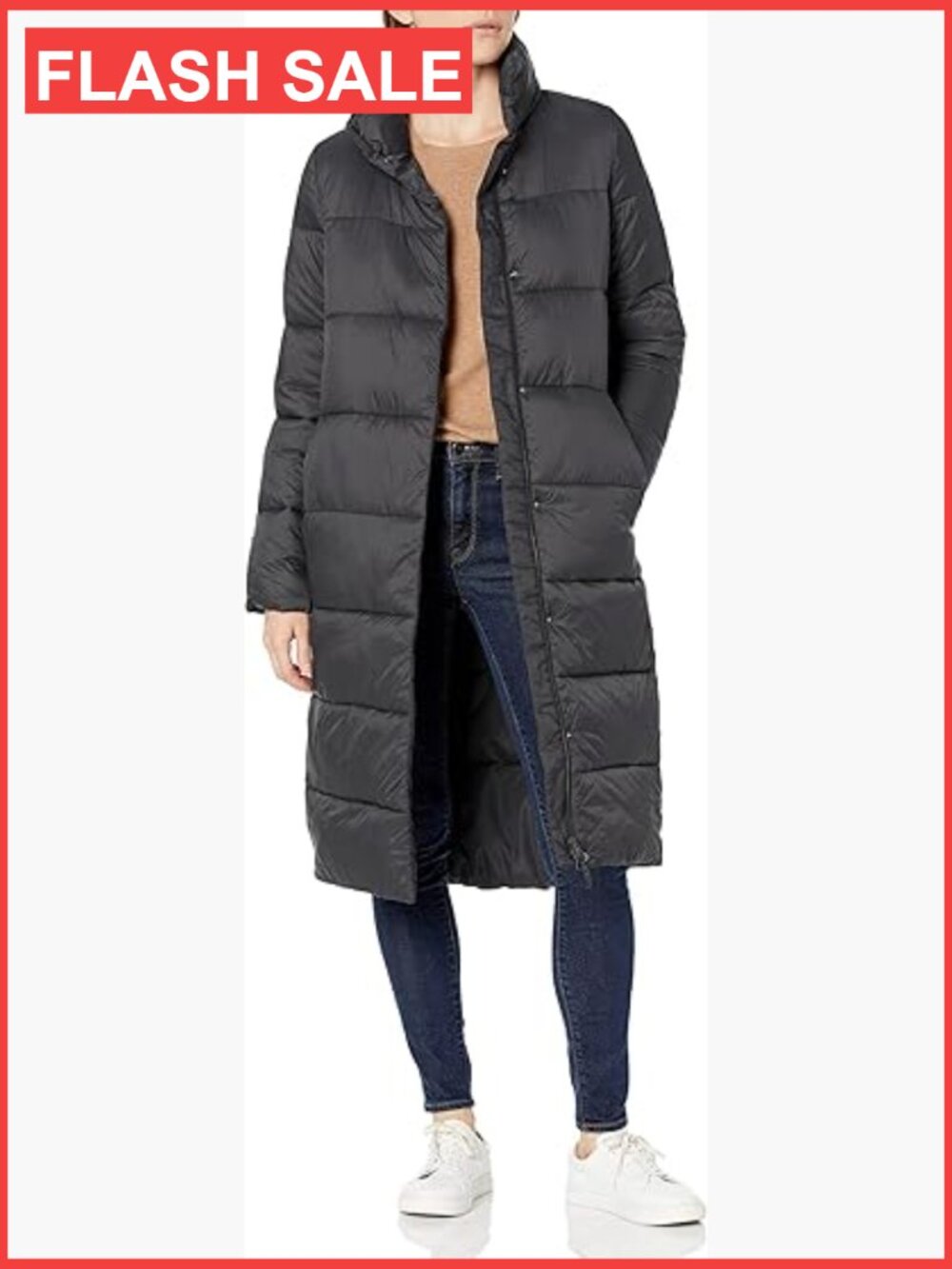 Lightweight Water-Resistant Long Cocoon Puffer Coat